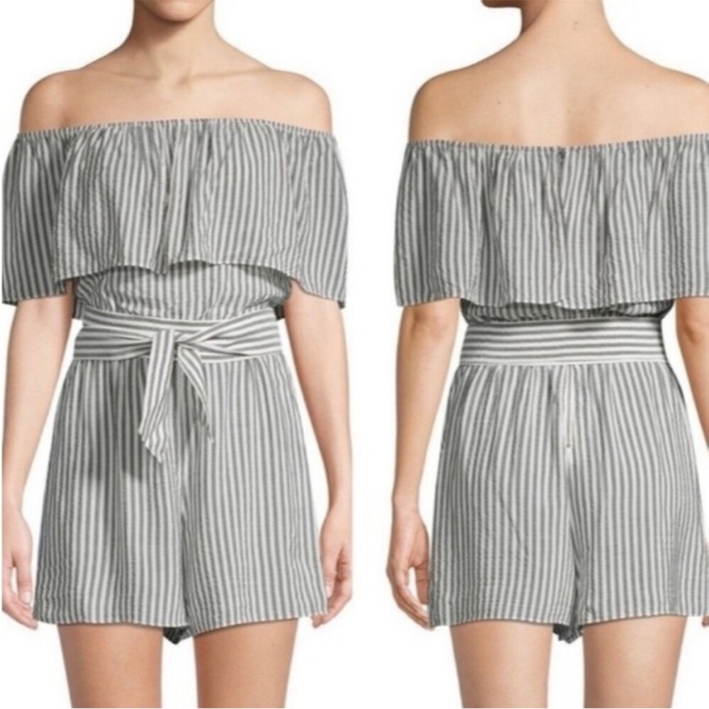 Alice + Olivia pinstripe romper